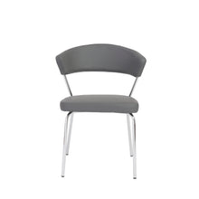 Load image into Gallery viewer, Curved-Back Gray Leatherette Guest or Conference Chair (Set of 4)
