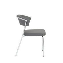 Load image into Gallery viewer, Curved-Back Gray Leatherette Guest or Conference Chair (Set of 4)
