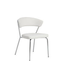 Load image into Gallery viewer, Curved-Back White Leatherette Guest or Conference Chair (Set of 4)

