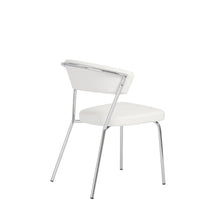 Load image into Gallery viewer, Curved-Back White Leatherette Guest or Conference Chair (Set of 4)
