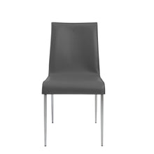 Load image into Gallery viewer, Premium Grey Leather Conference or Guest Chairs with Steel Legs (Set of 2)
