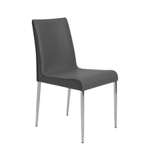 Load image into Gallery viewer, Premium Grey Leather Conference or Guest Chairs with Steel Legs (Set of 2)
