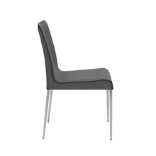 Load image into Gallery viewer, Premium Grey Leather Conference or Guest Chairs with Steel Legs (Set of 2)

