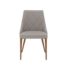 Load image into Gallery viewer, Taupe Leather Guest Chairs with Diamond Pattern (Set of 2)
