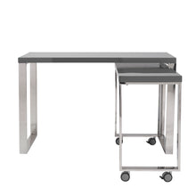 Load image into Gallery viewer, Anthracite &amp; Brushed Stainless Steel 48&quot; Modern Desk
