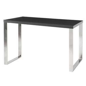 Anthracite & Brushed Stainless Steel 48" Modern Desk