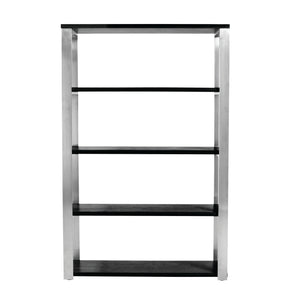 Premium Gray Lacquer and Chrome 48" Modern Desk