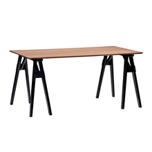 Load image into Gallery viewer, 63&quot; Computer Desk with Solid Wood Sawhorse-Style Legs
