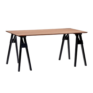 63" Computer Desk with Solid Wood Sawhorse-Style Legs