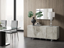 Load image into Gallery viewer, 59&quot; Credenza in Marbled Gray Glass
