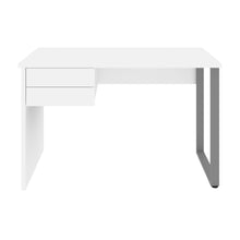 Load image into Gallery viewer, Petite 47&quot; Office Desk in White with U-Shaped Metal Leg
