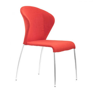 Sleek Tangerine Guest or Conference Chair (Set of 4)