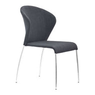 Graphite Guest or Conference Chair w/ Winged Design (Set of 2)