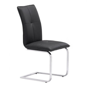 Classic Guest or Conference Chair in Black (Set of 2)