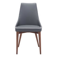 Stylish Dark Gray Guest or Conference Chair in Wingback Style (Set of 2)