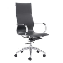 Load image into Gallery viewer, Black High-Back Leatherette Rolling Office Chair
