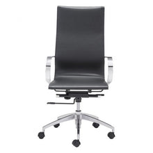 Load image into Gallery viewer, Black High-Back Leatherette Rolling Office Chair
