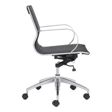 Load image into Gallery viewer, Black Low-Back Leatherette Rolling Office Chair
