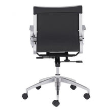 Load image into Gallery viewer, Black Low-Back Leatherette Rolling Office Chair
