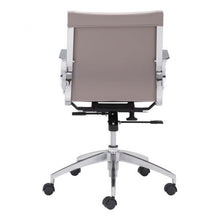 Load image into Gallery viewer, Taupe Low-Back Leatherette Rolling Office Chair
