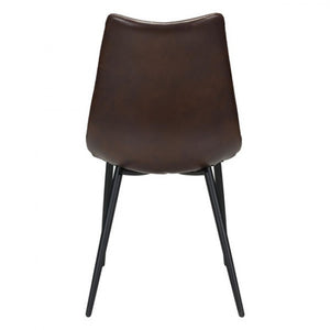 Brown Tufted Leatherette Guest or Conference Chairs (Set of 2)