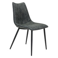 Black Tufted Leatherette Guest or Conference Chairs (Set of 2)