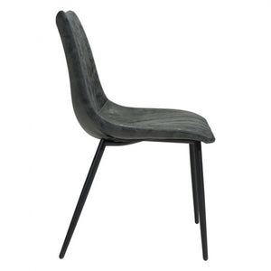 Black Tufted Leatherette Guest or Conference Chairs (Set of 2)