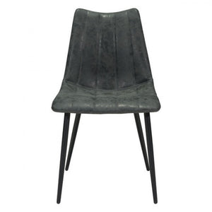 Black Tufted Leatherette Guest or Conference Chairs (Set of 2)