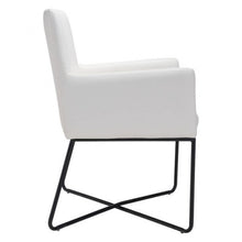 Load image into Gallery viewer, Versatile White Leatherette Guest or Conference Armchair
