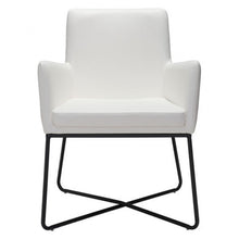 Load image into Gallery viewer, Versatile White Leatherette Guest or Conference Armchair
