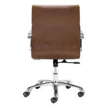 Load image into Gallery viewer, Classic Rolling Office Chair in Brown Leatherette
