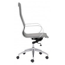 Load image into Gallery viewer, Modest High-Back Office Chair in Gray Leatherette
