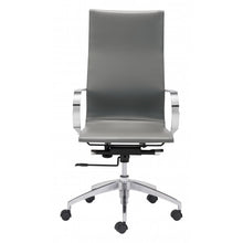Load image into Gallery viewer, Modest High-Back Office Chair in Gray Leatherette
