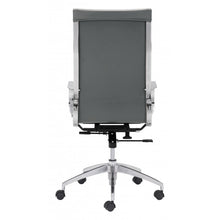 Load image into Gallery viewer, Modest High-Back Office Chair in Gray Leatherette
