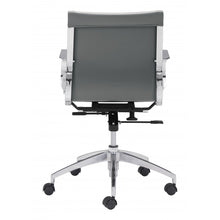 Load image into Gallery viewer, Modest Low-Back Office Chair in Gray Leatherette
