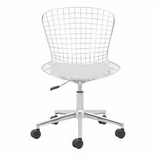 Load image into Gallery viewer, Stylish Office Chair w/ White Cushion and Chromed Steel
