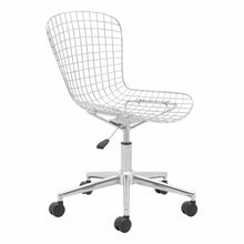 Load image into Gallery viewer, Stylish Office Chair w/ White Cushion and Chromed Steel
