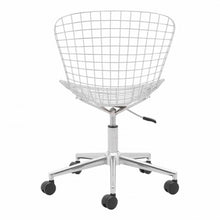 Load image into Gallery viewer, Stylish Office Chair w/ White Cushion and Chromed Steel
