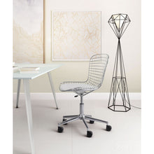 Load image into Gallery viewer, Stylish Office Chair w/ White Cushion and Chromed Steel
