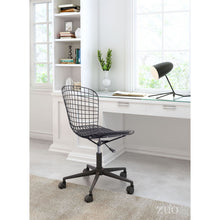 Load image into Gallery viewer, Stylish Office Chair w/ Black Cushion and Matte Black Steel
