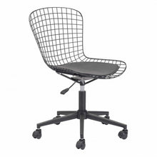 Load image into Gallery viewer, Stylish Office Chair w/ Black Cushion and Matte Black Steel
