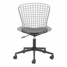 Load image into Gallery viewer, Stylish Office Chair w/ Black Cushion and Matte Black Steel
