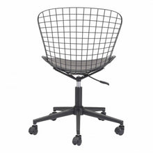 Load image into Gallery viewer, Stylish Office Chair w/ Black Cushion and Matte Black Steel
