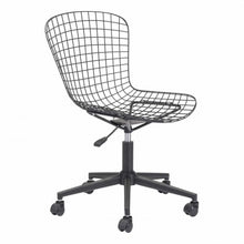 Load image into Gallery viewer, Stylish Office Chair w/ Black Cushion and Matte Black Steel
