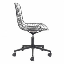 Load image into Gallery viewer, Stylish Office Chair w/ Black Cushion and Matte Black Steel
