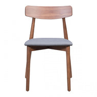 Retro-Modern Walnut & Dark Gray Guest or Conference Chair (Set of 2)
