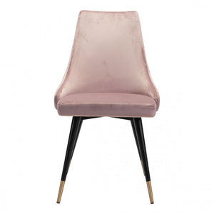 Chic Guest or Conference Chair in Pink Velvet (Set of 2)