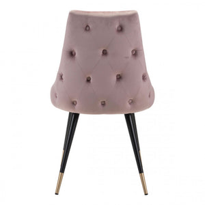 Chic Guest or Conference Chair in Pink Velvet (Set of 2)