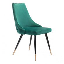 Load image into Gallery viewer, Chic Guest or Conference Chair in Green Velvet (Set of 2)

