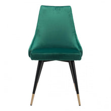 Load image into Gallery viewer, Chic Guest or Conference Chair in Green Velvet (Set of 2)
